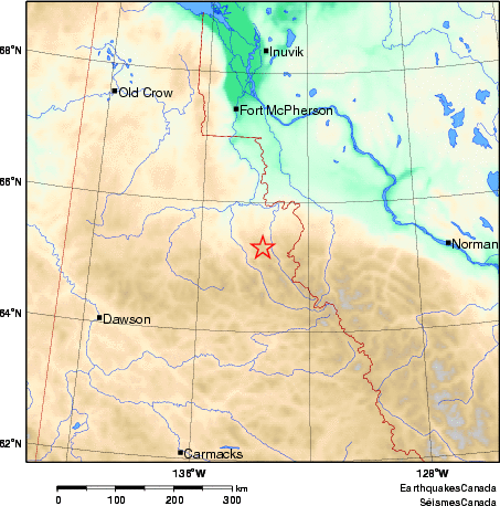 carte des environs du séisme