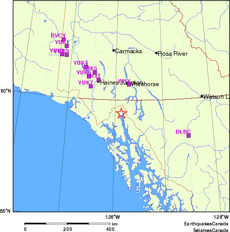 carte des localisations des stations sismologiques locales