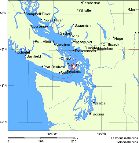 Map of Earthquake Localities