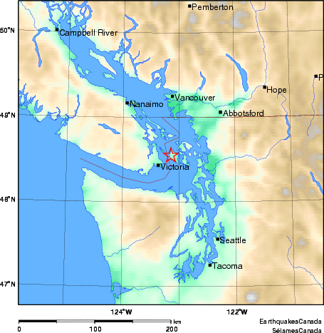 carte des environs du séisme