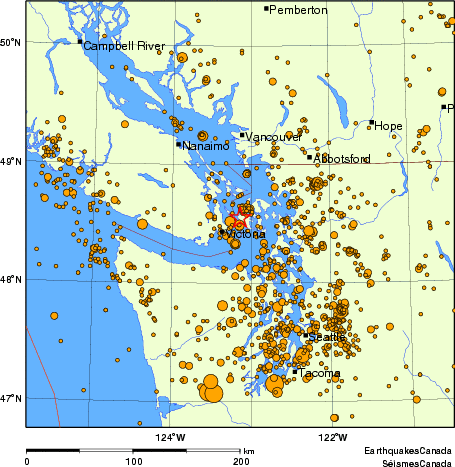 Map of earthquakes magnitude 2.0 and larger, 2000 - present