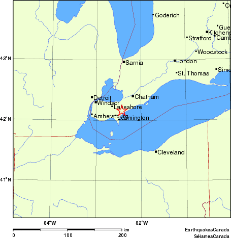 Map of Earthquake Localities