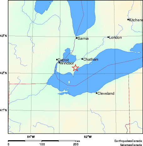 carte des environs du séisme