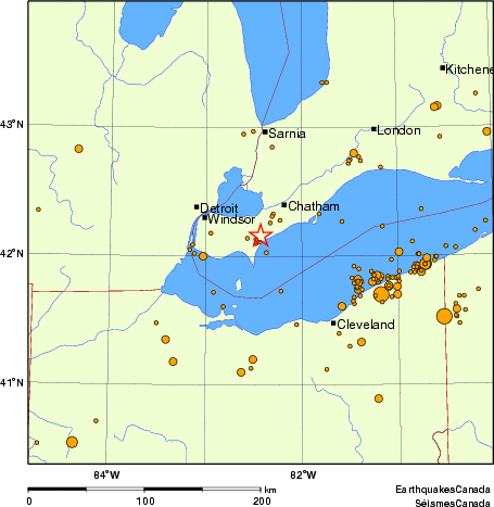 Map of earthquakes magnitude 2.0 and larger, 2000 - present