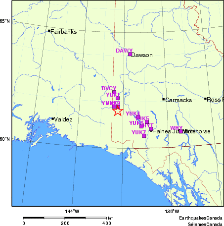 Map of Regional Seismographs