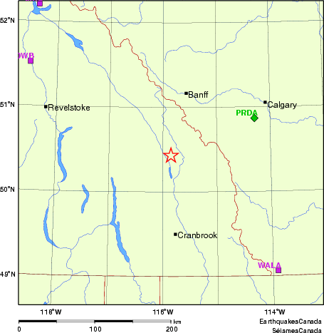 carte des localisations des stations sismologiques locales