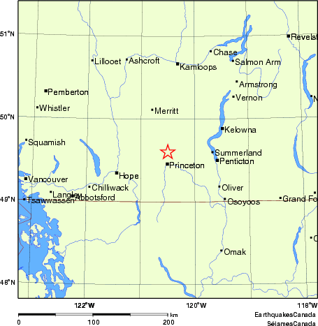 Map of Earthquake Localities