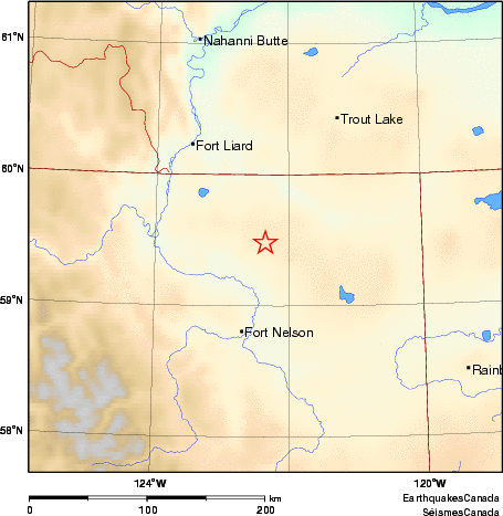 carte des environs du séisme