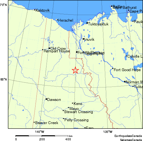 carte des endroits près de l'épicentre