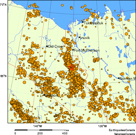 carte des des séismes de magnitude 2,0 et plus depuis 2000