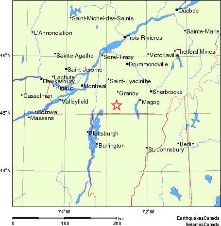 Map of Earthquake Localities