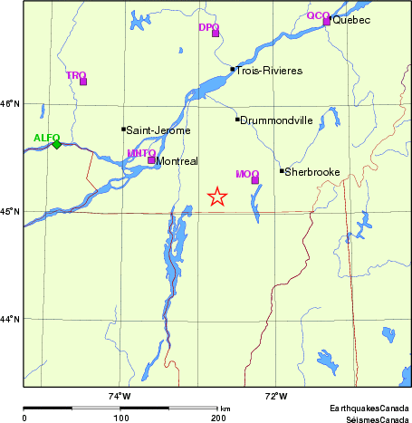 carte des localisations des stations sismologiques locales