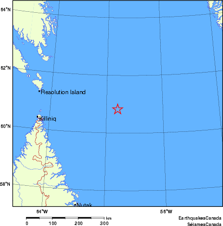 carte des endroits près de l'épicentre