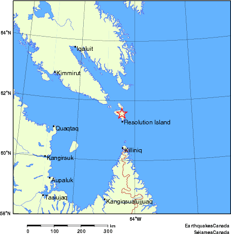 carte des endroits près de l'épicentre