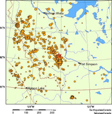 carte des des séismes de magnitude 2,0 et plus depuis 2000