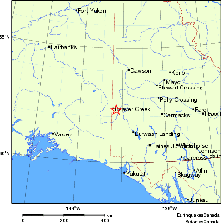 Map of Earthquake Localities