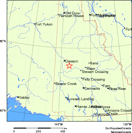 carte des endroits près de l'épicentre