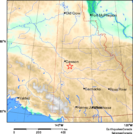 carte des environs du séisme