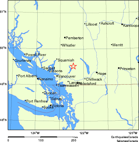 Map of Earthquake Localities