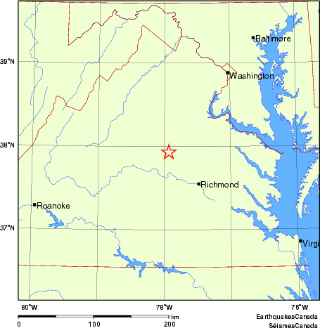 Map of Earthquake Localities