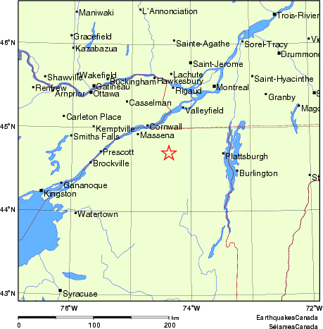 Map of Earthquake Localities