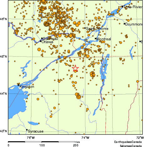 Map of earthquakes magnitude 2.0 and larger, 2000 - present