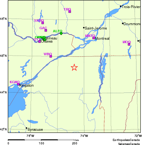 Map of Regional Seismographs