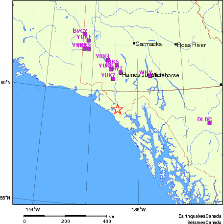 carte des localisations des stations sismologiques locales