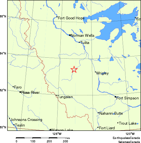 carte des endroits près de l'épicentre