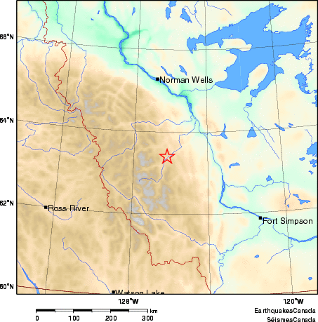 carte des environs du séisme