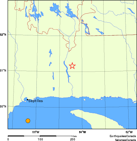 Map of historical earthquakes magnitude 5.0 and larger.  Details in the data table below