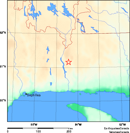 carte des environs du séisme