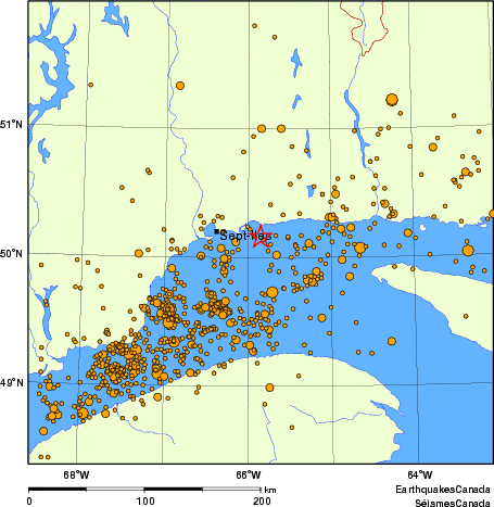 Map of earthquakes magnitude 2.0 and larger, 2000 - present