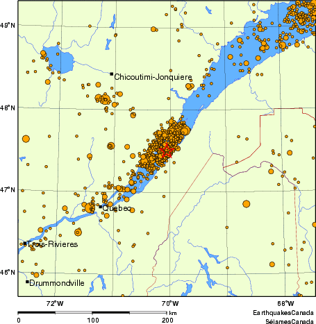 Map of earthquakes magnitude 2.0 and larger, 2000 - present