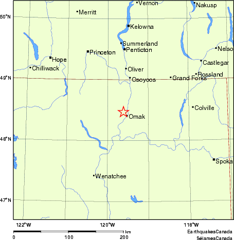 Map of Earthquake Localities