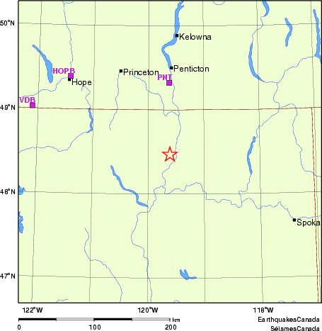 Map of Regional Seismographs