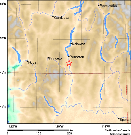 carte des environs du séisme