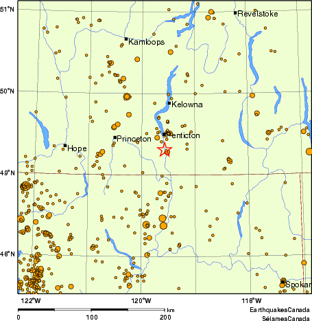 Map of earthquakes magnitude 2.0 and larger, 2000 - present