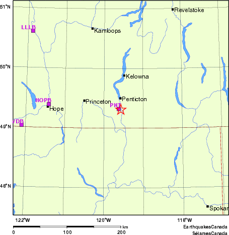 Map of Regional Seismographs