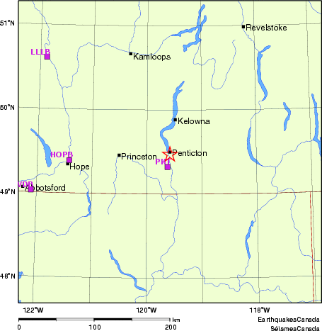 carte des localisations des stations sismologiques locales