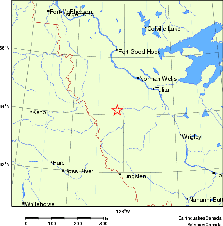 carte des endroits près de l'épicentre