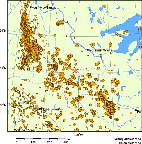 carte des des séismes de magnitude 2,0 et plus depuis 2000