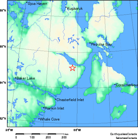 Map of Earthquake Area