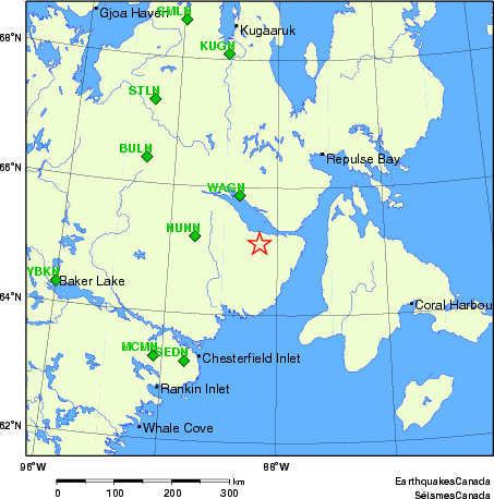 carte des localisations des stations sismologiques locales