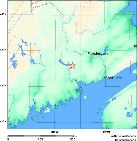 carte des environs du séisme