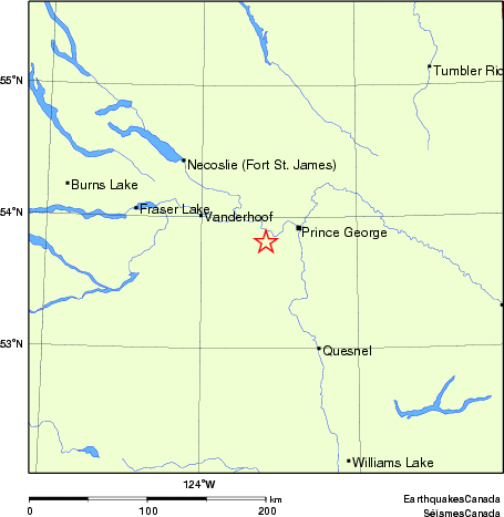 carte des endroits près de l'épicentre