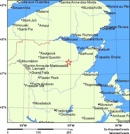 Map of Earthquake Localities