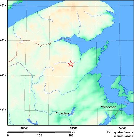 carte des environs du séisme