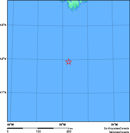 carte des environs du séisme