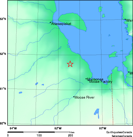 carte des environs du séisme